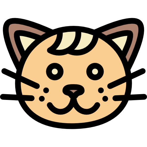 gato Detailed Rounded Lineal color icono