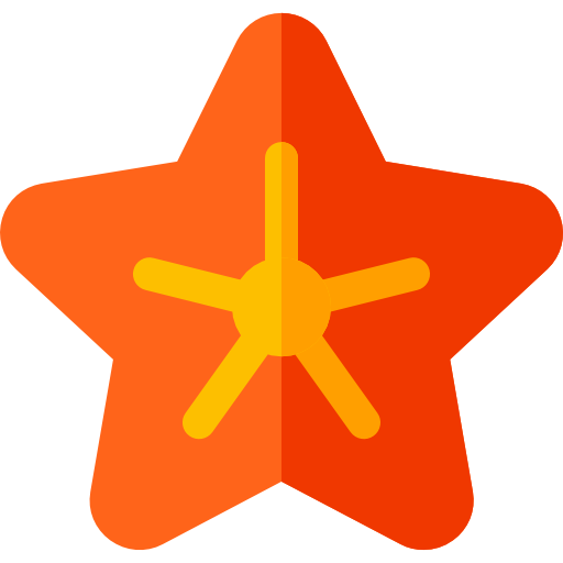 estrella de mar Basic Rounded Flat icono