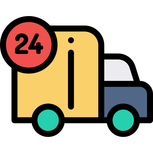 Delivery truck Detailed Rounded Lineal color icon