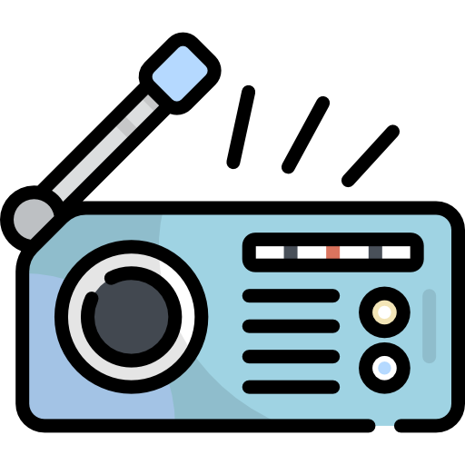 radio Kawaii Lineal color icono
