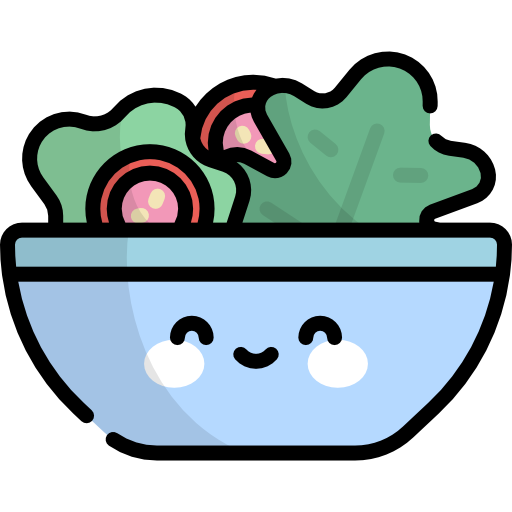 Salad Kawaii Lineal color icon