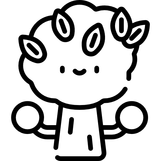 Árbol Kawaii Lineal icono