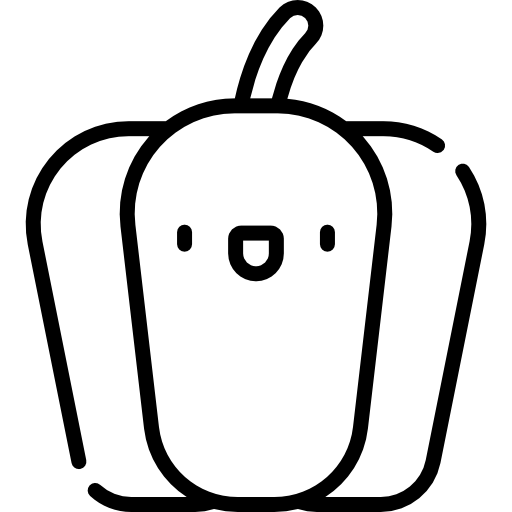 pieprz Kawaii Lineal ikona
