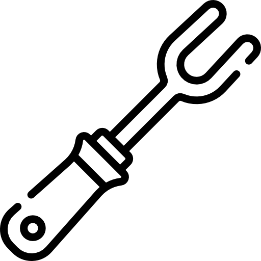 tenedor Kawaii Lineal icono
