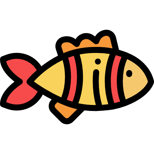 魚 Detailed Rounded Lineal color icon