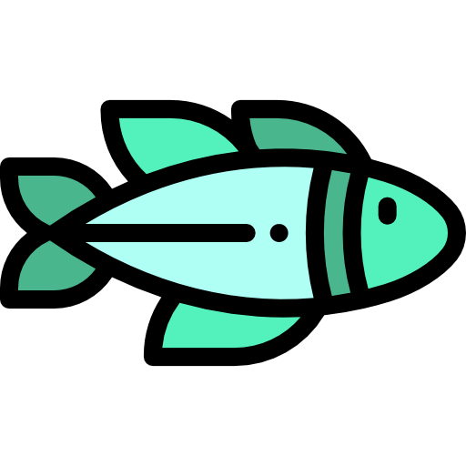 魚 Detailed Rounded Lineal color icon