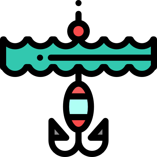 釣り竿 Detailed Rounded Lineal color icon