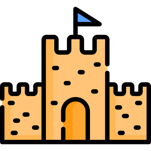 castillo de arena Special Lineal color icono