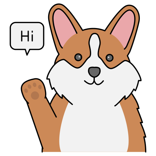 corgi Generic Thin Outline Color icono