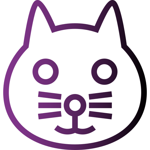 czarny kot Generic Gradient ikona