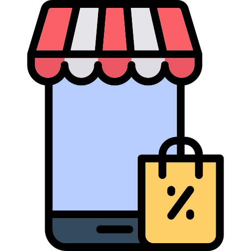 shopping en ligne Generic Outline Color Icône