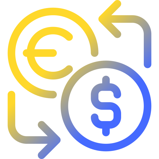 Exchange rate Generic Gradient icon