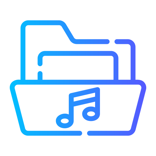 folder muzyczny Generic Gradient ikona