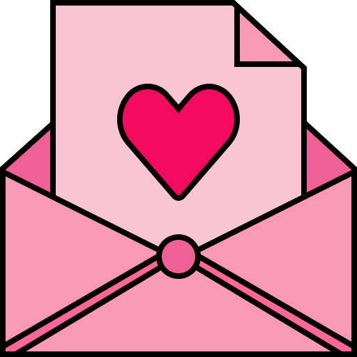 Любовное письмо Generic Outline Color иконка