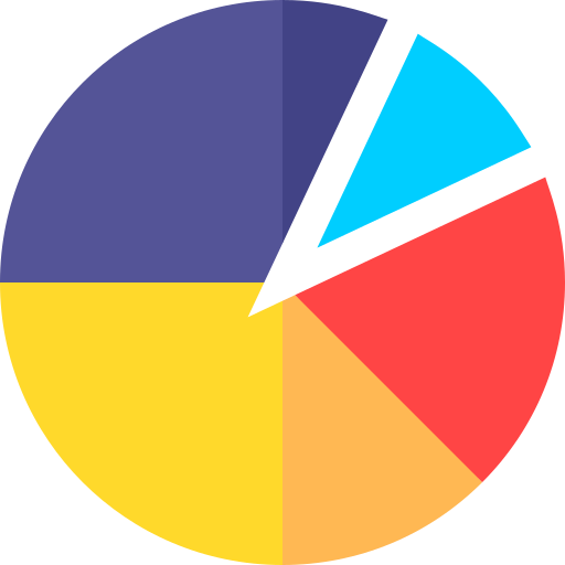 Pie chart Basic Straight Flat icon