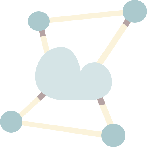 облачная сеть Cartoon Flat иконка