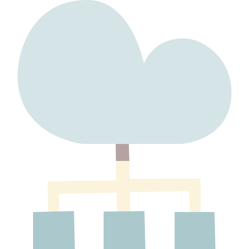 servidor en la nube Cartoon Flat icono