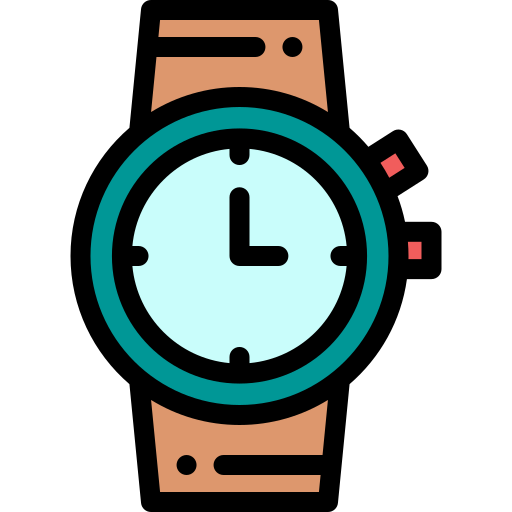 uhr Detailed Rounded Lineal color icon