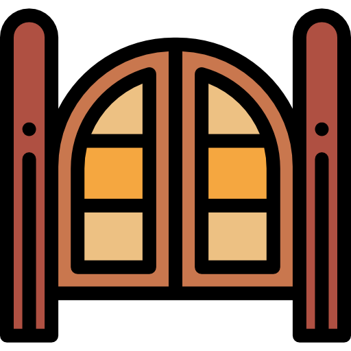 Doors Detailed Rounded Lineal color icon