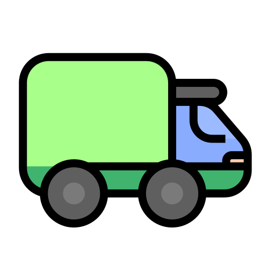 camión de reparto Generic Outline Color icono