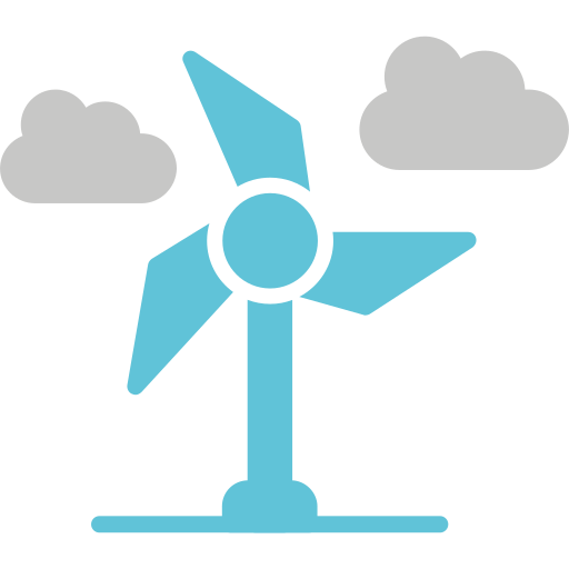 Wind Turbine Generic Blue icon