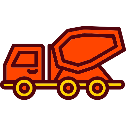 camion di cemento Generic Outline Color icona