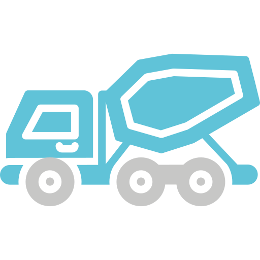 Concrete truck Generic Blue icon