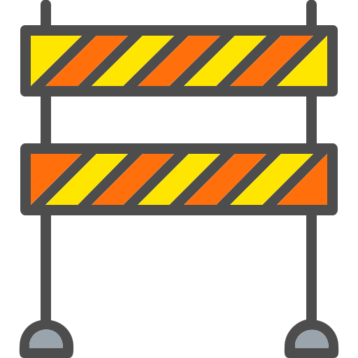 barrage routier Generic Outline Color Icône