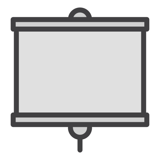 Projector Screen Generic Outline Color icon