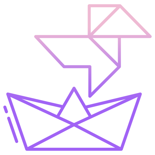 origami Generic gradient outline icono