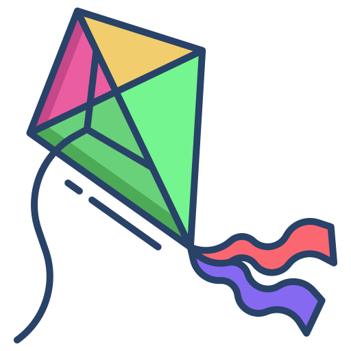 Kite Generic color outline icon