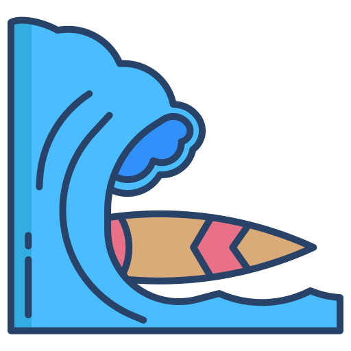 surf Generic color outline icono