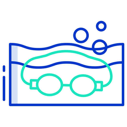 occhiali da nuoto Generic color outline icona