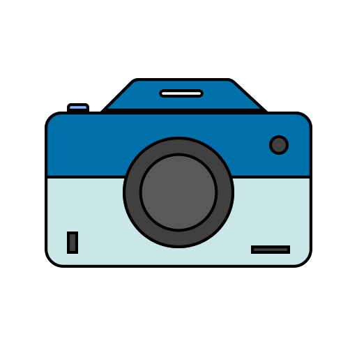 카메라 Generic Thin Outline Color icon