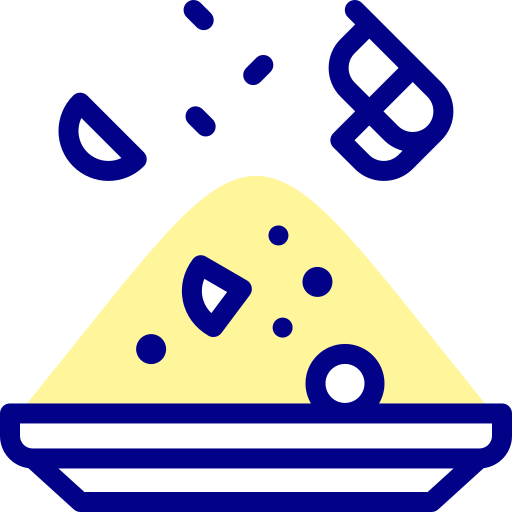 gebakken rijst Detailed Mixed Lineal color icoon