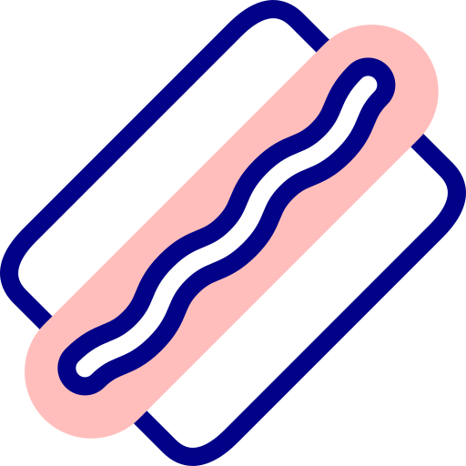 Хотдог Detailed Mixed Lineal color иконка