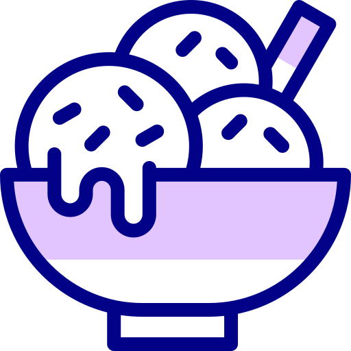 アイスクリーム Detailed Mixed Lineal color icon
