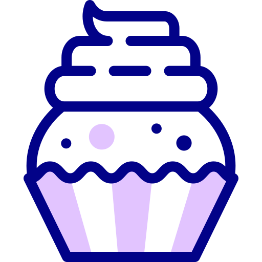 컵케익 Detailed Mixed Lineal color icon