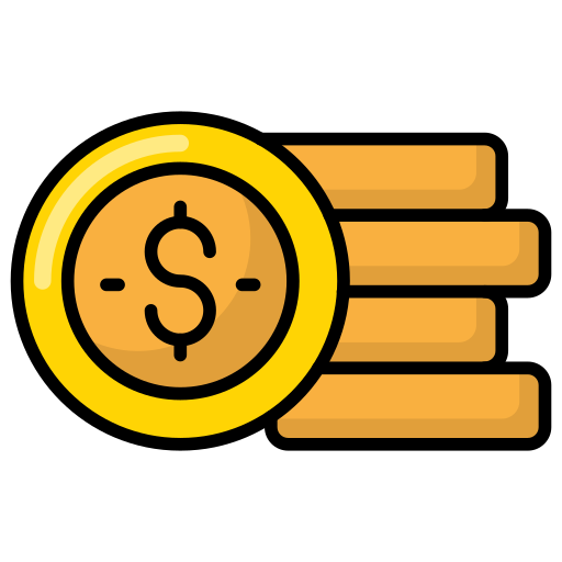 moneda de dólar Generic Outline Color icono