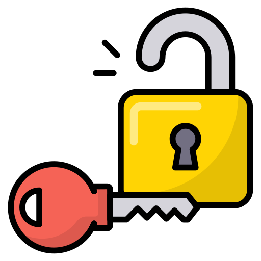 Open Padlock Generic Outline Color icon