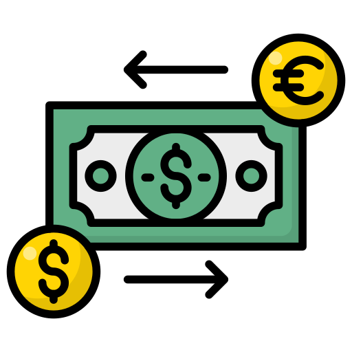 Currency Exchange Generic Outline Color icon