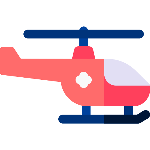 helikopter Basic Rounded Flat icoon