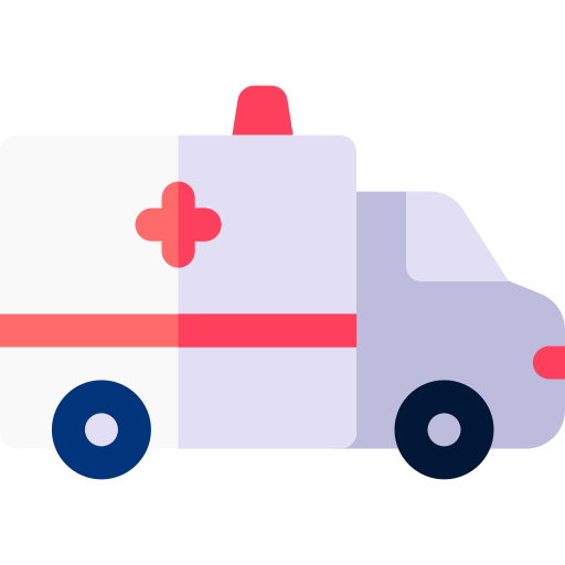 ambulancia Basic Rounded Flat icono