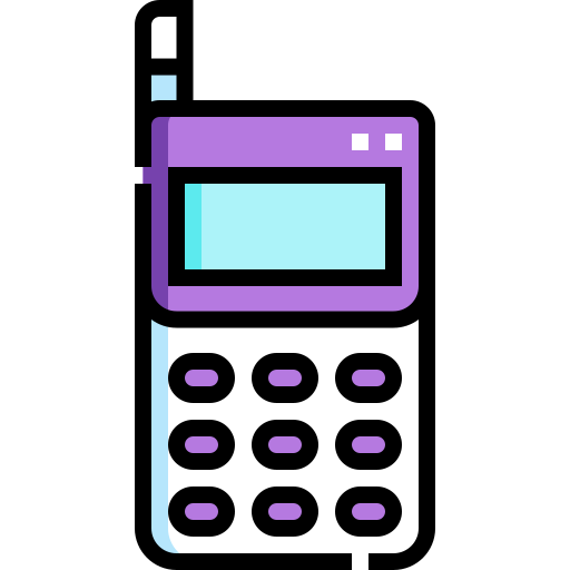 전화 Detailed Straight Lineal color icon