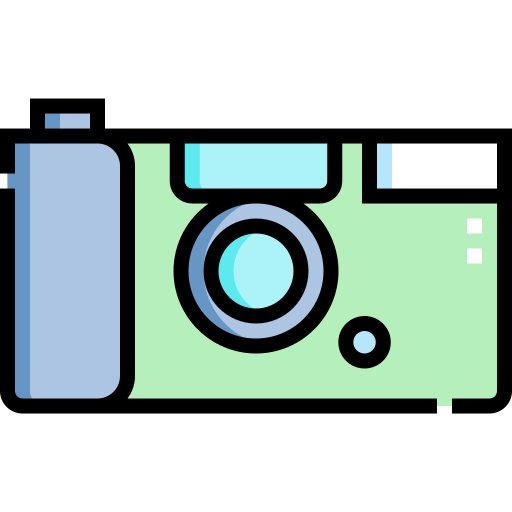 cámara Detailed Straight Lineal color icono