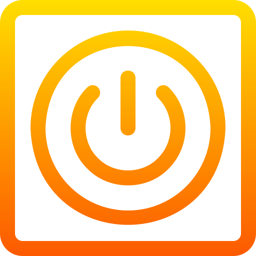 botón de encendido Basic Gradient Lineal color icono
