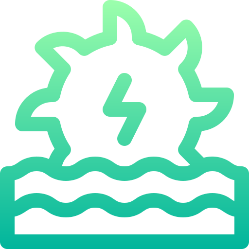 水力発電 Basic Gradient Lineal color icon