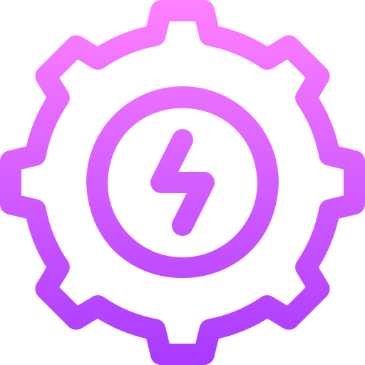 Electric gear Basic Gradient Lineal color icon