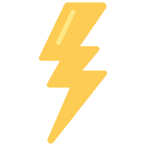 Lightning bolt  Juicy Fish Flat icon