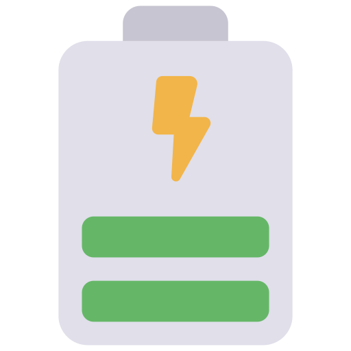 Battery charge Juicy Fish Flat icon
